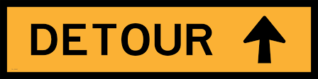T5-1BS Detour Straight Arrow - National Traffic Signs