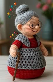 Grandma Pin Cushion Crochet Pattern