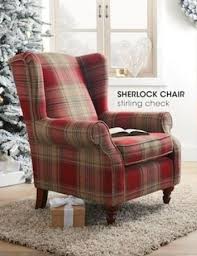 I M Fascinated With Chairs Full Stop But This Arm Chair In The Gorgeous Balmoral Tartan Is Amazing What A Wond Fireside Chairs Tartan Furniture Tartan Chair