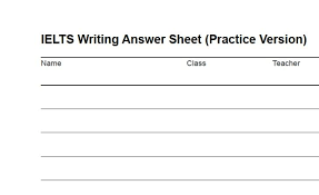 Ielts Writing Answer Sheet 1 Ielts Writing Ielts Writing