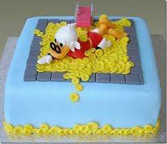 Between The Pages Gateau Anniversaire Deco Pate A Sucre Picsou