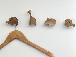 Wooden Animal Wall Hooks Wall Hooks For Kids Nursery Decor Etsy Kids Nursery Decor Wooden Animals Wall Hooks