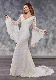 Mermaid Wedding Dresses Bell Sleeve Wedding Dress Wedding Dress Long Sleeve Bridal Dresses
