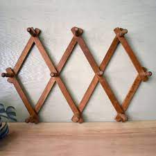 Hanging Accordion Wooden Peg Hat Rack Wood Wall Hanging Hat Etsy Wood Wall Hanging Hanging Hats Wood Wall