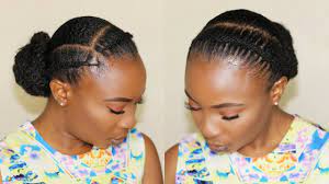 Watch this african threading trick of hair hack to learn how. How To African Threading Flat Twist Low Bun Hairstyle For Short Natural Hair Youtube