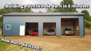 Steelmaster's diy quonset hut barns are a popular choice for anyone who is looking for a pole barn solution to storage needs. Building A 30x56 Pole Barn In 8 Minutes How Much Did It Cost Youtube