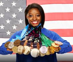 Simone Biles Is The Most Decorated American Gymnast With 19 Olympic And World Championship Medals Nationalwomensh Simone Biles Female Gymnast Female Athletes