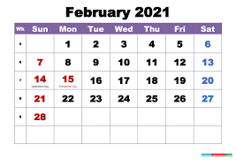 This 2021 year at a glance calendar is downloadable in both microsoft word and pdf format. February 2021 Printable Calendar With Holidays Word Pdf Free Printable 2020 In 2021 Calendar Printables Free Printable Calendar Monthly Printable Calendar Template