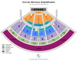 Verizon Wireless Amphitheatre Charlotte Nc Seating Chart