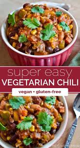 Save For Later This Delicious Easy Vegetarian Chili Recipe Is Our Family S Go To O Vegetarian Chili Easy Easy Vegetarian Chili Recipe Vegetarian Chili Recipe