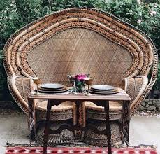 Beautiful Double Peacock Loveseat Outdoor Decor Patio Decor Ivy House
