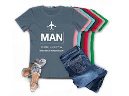 Manchester uses greenwich mean time. Man Manchester England Uk Airport Women S 100 Cotton T Shirt Pilot Flight Attendant Gift United Kingdom