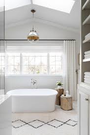 You can read more about our hang straights here if. Master Bath Vaulted Ceiling With Sky Lights Transitional Bathroom