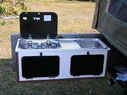 Diy Camper Trailer Tailgate Kitchen Google Search Camper Trailers Camp Kitchen Box Camper