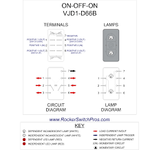 This wiring diagram applies to several switches with the only difference being the color of the lights. Rocker Switch On Off On Dpdt 2 Dep Lights