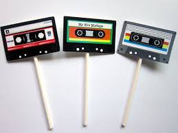 More than 71 where to cassettes at pleasant prices up to 926 usd fast and free worldwide shipping! Cassette Tape Cupcake Toppers Etsy 80s Party Decorations 80s Theme Party 80s Birthday Parties