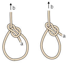 Les noeuds de boucle se font au bout d'une corde généralement pour amarrer quelque chose ou pour s'attacher. Cowboy Bowline Wikipedia