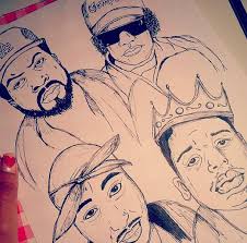 Ice Cube Eazy E 2pac And Notorious Big By Shanadoria On Deviantart Draw the entire shape of the head first. ice cube eazy e 2pac and notorious