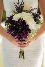 Fall Wedding Bouquet Mixture Of Silk Everything Deep Purple And Real Roses And Baby S Breathe Small Wedding Bouquets Purple Wedding Bouquets Plum Wedding