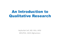Write research questions for qualitative research. An Introduction To Qualitative Research