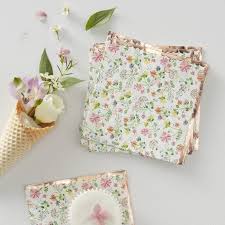 Muse peach with bold strokes & rose gold foil 20 cocktail paper napkins $6.95 muse peach with black brush strokes &amp; Rose Gold Ditsy Floral Paper Napkins Ginger Ray