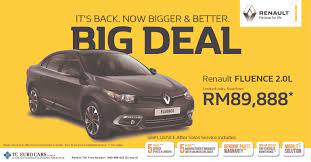 Check spelling or type a new query. Motoring Malaysia Offers Promotions Renault Fluence Big Deal Campaign 2017 Model Year Renault Fluence Dynamique Variant From Rm89 888
