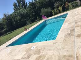Terrasse Et Contour De Piscine En Travertin Contemporary Swimming Pool Hot Tub Other By Id Projectt Houzz Ie