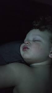 My baby sleeping like he has worked a 60 hour work week, paid all the bills  FOR THE MONTH, and took care of all his baby mommas. LMBO!!!