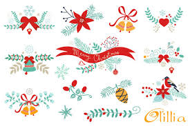 Christmas Graphic Elements Christmas Graphics Digital Christmas Cards Elegant Christmas Decor