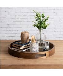 Laurel Kate And Hutton Round Wood Tray 18 25 X 18 25 In 2020 Coffee Table Centerpieces Coffee Table Decor Tray Decorating Coffee Tables