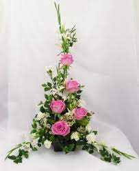 Symmetrical floral abstraction pattern by thin floral elements and with some bright red lines. 16 Symmetrical Floral Designs Ideas Flower Arrangements Floral Floral Arrangements