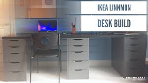 Office ideas dual office desk. Ikea Linnmon Desk Build Dual Desk Youtube