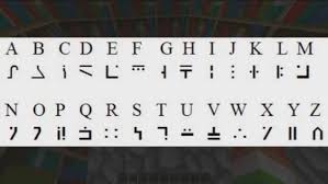 If You Are In A Older Version Of Minecraft Then Here Is A Guide To The Enchantment Table S Alphabet Minecraft Enchantments Lettering Minecraft