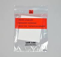 8" X 10" Lab-Loc Specimen Bags with Removable Biohazard Symbol and  Absorbent Pad