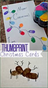 Crayon resist christmas cards are fun to make using a classic art technique that kids of all ages love. Thumbprint Christmas Cards Diy Christmas Cards Toddler Christmas Christmas Cards