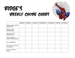 Chore Charts Allowance I Created A Spider Man Chore