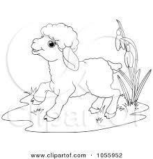 You can print these easter coloring pages for free. Coloring Page Outline Of A Cute Easter Lamb Posters Art Prints By Interior Wall Decor 1055952