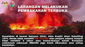 Pembakaran terbuka yang berpunca daripada aktiviti pembakaran ladang pertanian dan hutan menyebabkan berlakunya jerebu. Facebook