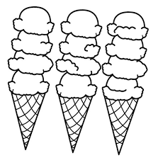 Big Ice Cream Cones Coloring Page Ice Cream Coloring Pages Coloring Pages Free Coloring Pages