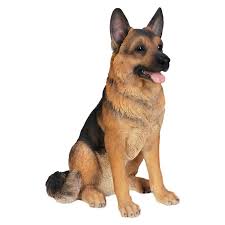 Sitting Dog F German Shepherd Statue Tabby Kitten Orange Tabby Kitten Dog Statue