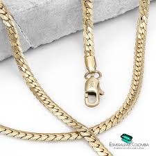 Cadena Grabada Oro Laminado 18k Cadenas Joyeria Joyas Artesanales