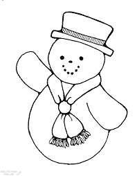 Muñeco De Nieve Para Colorear Facil