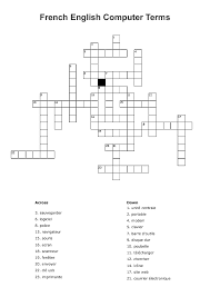Crossword puzzles are for everyone. French English Computer Terms Crossword Plain