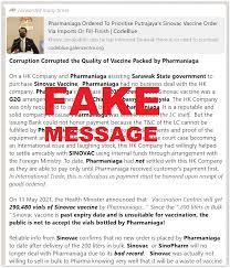 The minister of science, technology and innovation, khairy jamaluddin, said that the government is paying sinovac less for the vaccine because bottling is done by pharmaniaga. Fake Whatsapp Message Uses Codeblue Article On Pharmaniaga Codeblue