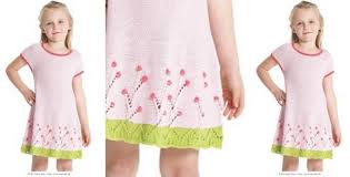 Elegant cables dress knitting pattern. Spring Garden Knitted Dress Free Knitting Pattern
