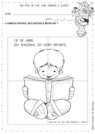 Recursos de leitura e escrita para o ensino médio. Album De Atividades Dia Do Livro Infantil Com Ilustracoes De Turma Da Monica E Turma Do Sitio Atividade Dia Do Livro Dia Do Livro Infantil Dia Do Livro