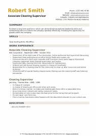 For example, you could include words like 'created'. Cleaning Supervisor Resume Samples Qwikresume