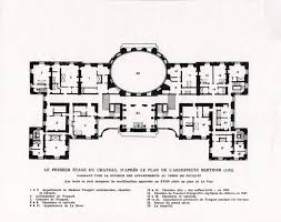 Chateau De Vaux Le Vicomte First Floor Plan Architectural Floor Plans Mansion Plans Vintage House Plans