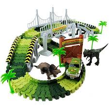 Lydaz race track dinosaur world bridge create a road 142 piece toy car. Boley Dino Create A Road Playset With 142 Track Pieces An Https Www Amazon Com Dp B07dgl8jwf Ref Cm Sw R Pi Dp Dinosaur Tracks Battery Powered Car Playset