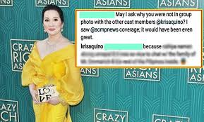 A post shared by kris c. Kris Aquino Reveals Why She Wasn T Included In Crazy Rich Asians Group Photo